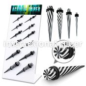 dapg93 tapers acrylic body jewelry ear lobe