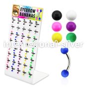 dbjmx10 micro curved barbells surgical steel 316l with acrylic parts eyebrow