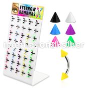 dbjmx12 micro curved barbells surgical steel 316l with acrylic parts eyebrow