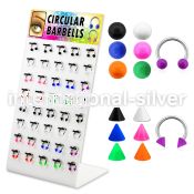 dbjmx14 horseshoes surgical steel 316l with acrylic parts belly button