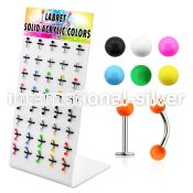 dbjmx9 micro curved barbells surgical steel 316l with acrylic parts eyebrow