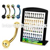 dbnts belly rings anodized surgical steel 316l belly button