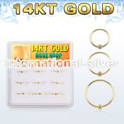 dg14nh1 nose hoop gold nose