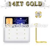 dgsc15 l shape nose studs gold nose