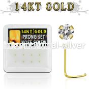 dgsc2 l shape nose studs gold nose