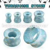 dgshh turquoise stone double flare tunnel