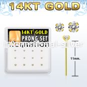 dgys11 gold bend it yourself nose studs nose piercing