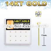 dgys20 gold bend it yourself nose studs nose piercing