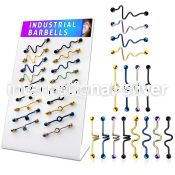 dind8 straight barbells anodized surgical steel 316l 