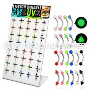dmey3 micro curved barbells surgical steel 316l with acrylic parts eyebrow