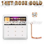 drsc15 l shape nose studs gold nose