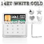 dwsc18 l shape nose studs gold nose