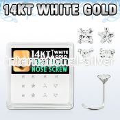 dwsc7 l shape nose studs gold nose