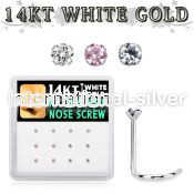 dwsc8 box w 14kt white gold nose screw w prong set 1.5 mm czs
