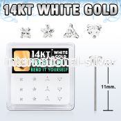 dwys13 gold bend it yourself nose studs nose piercing