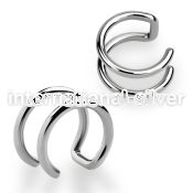 ecf fake illusion hoops surgical steel 316l belly button