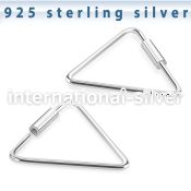 endt sterling silver endless ring hoop triangle shape design
