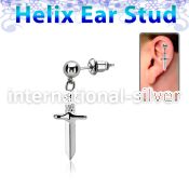 erbd768 stainless steel ear ring ear stud choose piercing