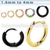 erhopt one pair pvd plating steel huggie hoop earrings