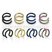 etcf fake illusion body jewelry anodized surgical steel 316l helix