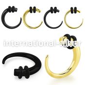 extsr tapers anodized surgical steel 316l ear lobe