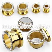 fgspfr tunnels gauges anodized surgical steel 316l ear lobe