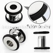 fpo tunnels gauges surgical steel 316l ear lobe