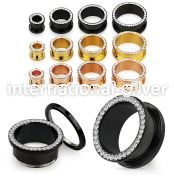 ftscpc tunnels gauges anodized surgical steel 316l ear lobe