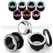 ftspfr tunnels gauges anodized surgical steel 316l ear lobe