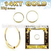 g14end nose hoop gold helix