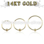 g14hob nose hoop gold helix