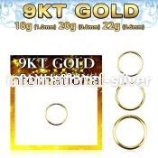 g9sel22 9 karat yellow gold ring hoop 22g