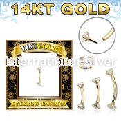 gbnz micro curved barbells gold eyebrow