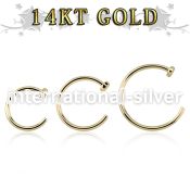 gcln20 nose hoop gold nose