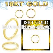 ggsel20 18 karat yellow gold seamless hoop ring 20g