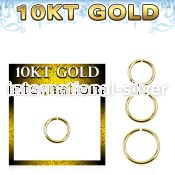 gisel16 10karat yellow gold ring hoop 16g