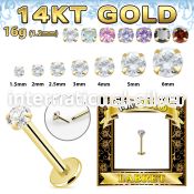 glbz labrets lip rings gold labrets chin