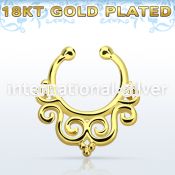 gpsepd7 fake illusion body jewelry silver 925 septum