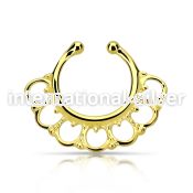 gpsepd8 fake illusion body jewelry silver 925 septum