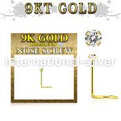 gscdb9 l shape nose studs gold 