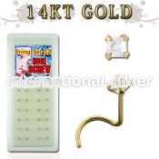 gsczqc l shape nose studs gold nose