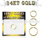 gsel16 seamless segment rings gold nose
