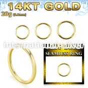 gsel20 seamless segment rings gold eyebrow