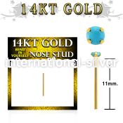 gyge7 bend it to fit nose studs gold nose