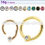 hbcrct16 anodized steel hinged ball closure ring w crystal