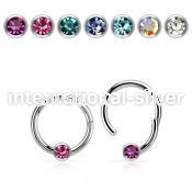 hbcrj16 surgical steel hinged captive bead ring 16g gem ball