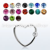 hccr16 hoops captive rings surgical steel 316l ear lobe