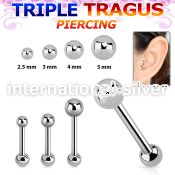 hexab straight barbells surgical steel 316l tragus