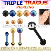 hextifo straight barbells anodized surgical steel 316l helix