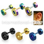 iftrd cheaters  illusion plugs and tapers anodized surgical steel 316l ear lobe